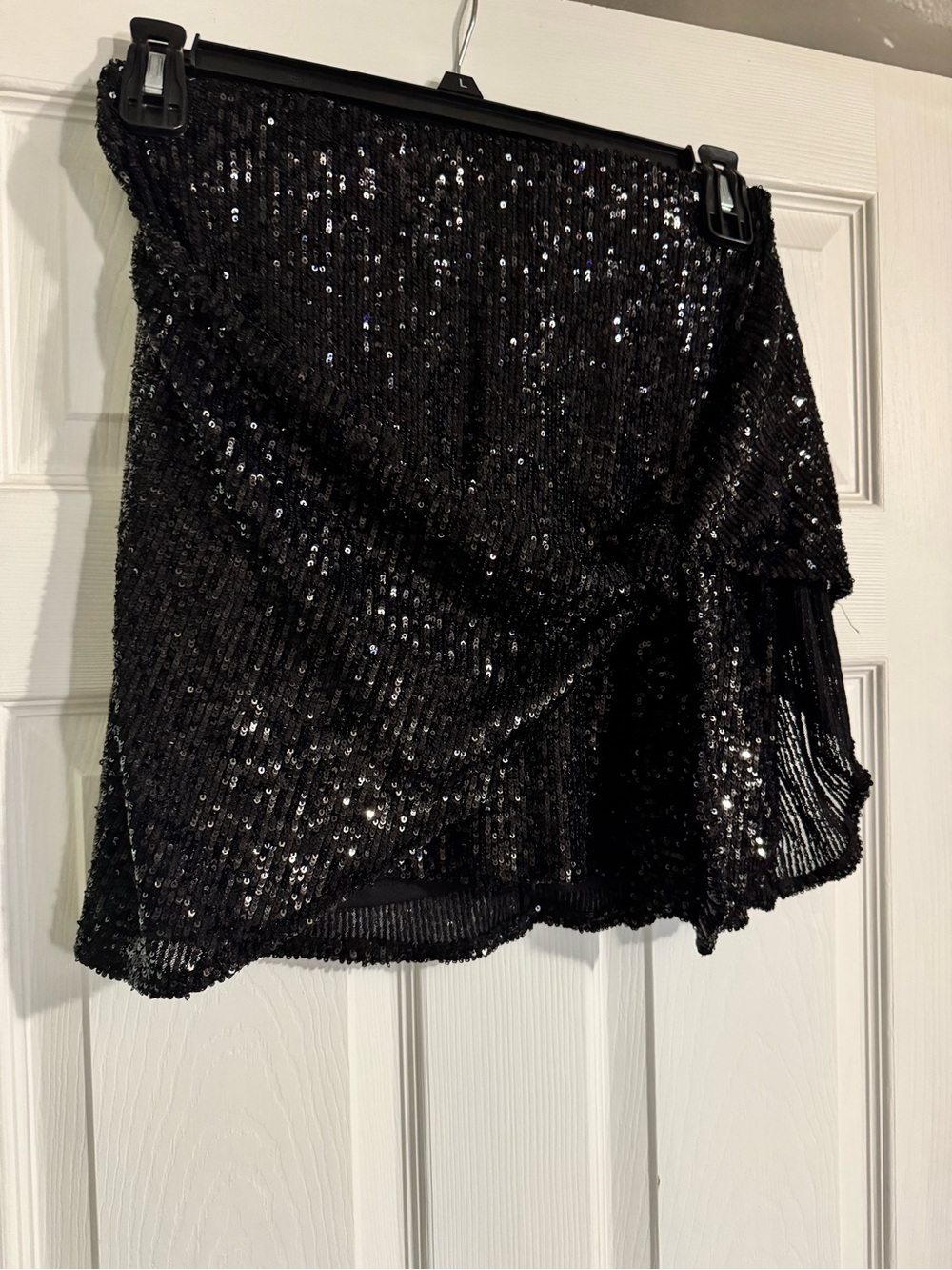 Show me your mumu black Sequined Mini Skirt